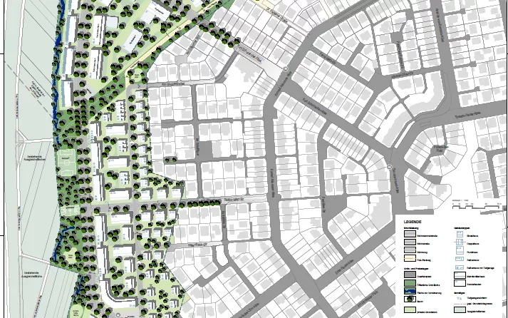 gezeichneter Plan Nordweststadt Viernheim